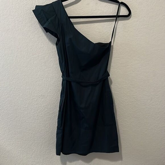 BCBGeneration Black One Shoulder Dress, Size S - Picture 6 of 9